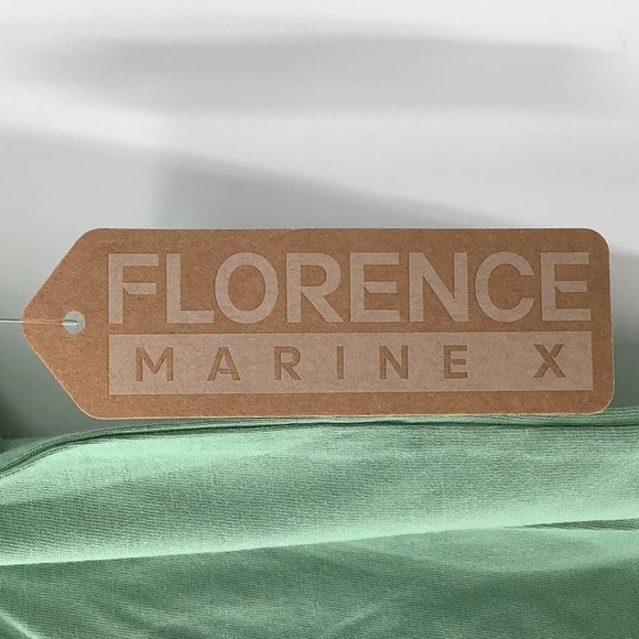 NEW Florence Marine X Size Large Logo Organic Tee Light Sage Green $30 msrp M9-2 - Picture 8 of 10